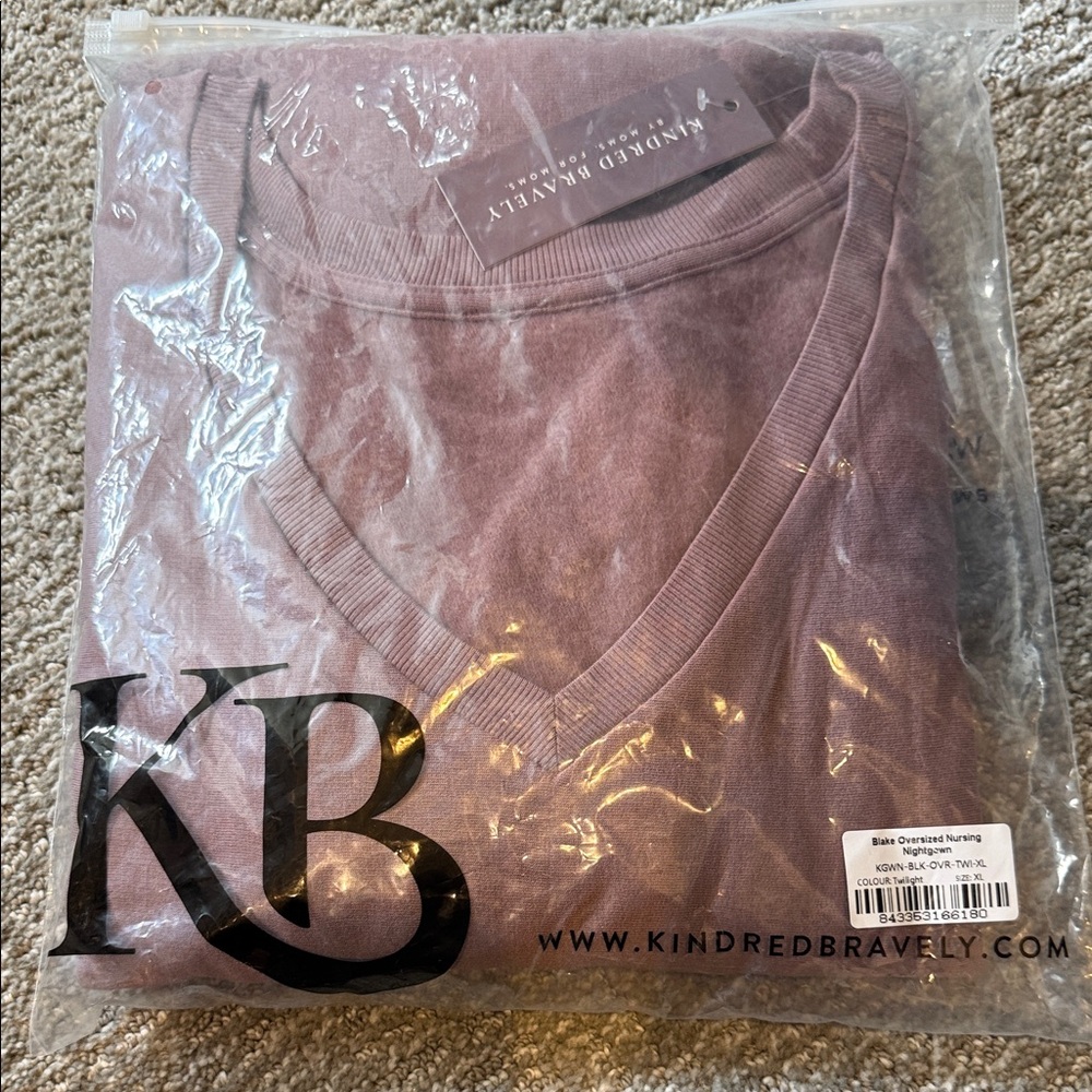 Brand new with tags Kindred Bravely Mauve V-Neck Top